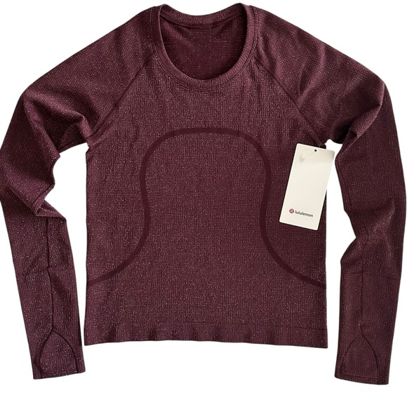 NWT Lululemon 2024 Swiftly Tech Long Sleeve 2.0 Race Parallel Texture Garnet 6 - Picture 2 of 12
